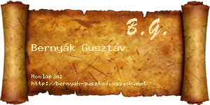 Bernyák Gusztáv névjegykártya